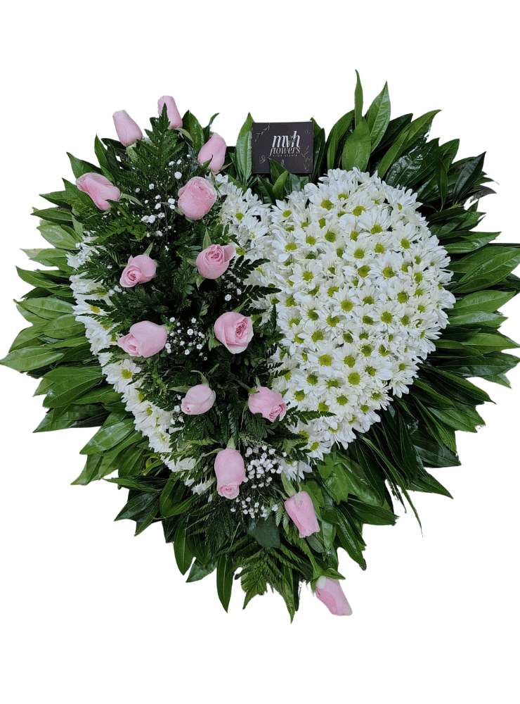 Corona corazón 15 rosas